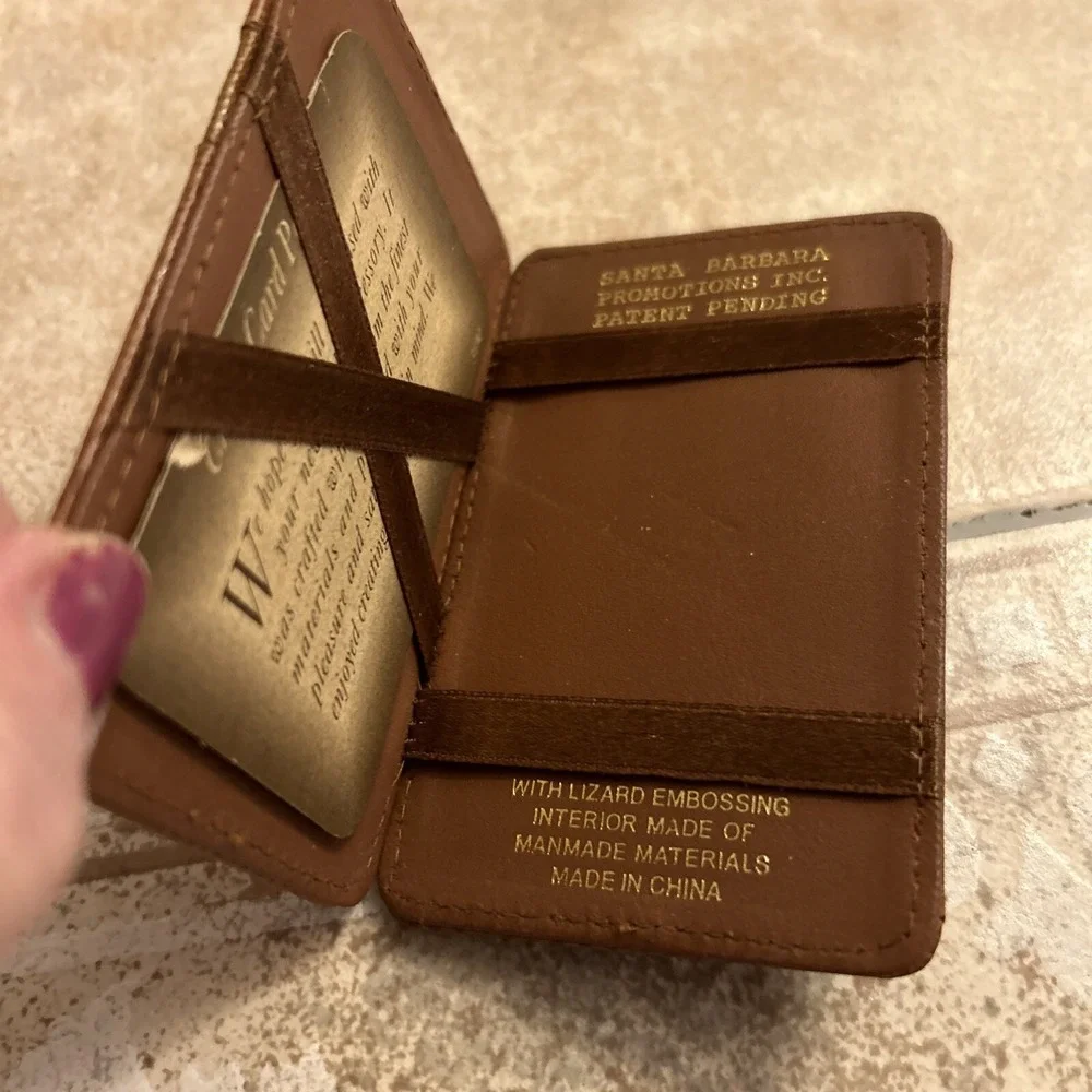 Leather Magic‎ Wallet Lizzard Embossing Brown